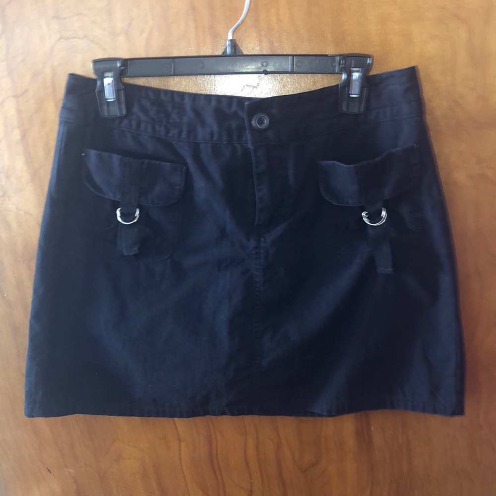 Allison Brittney Black Mini Skirt with Pocket Details